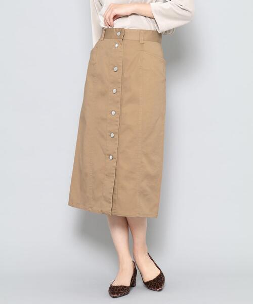 SENSE OF PLACE by URBAN RESEARCH(センスオブプレイスバイアーバンリサーチ)の「Dickies タイトスカート∴(スカート・レディース・ベージュ/パープル・38/36)」の1枚目の写真