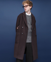 EMMA CLOTHES | ウールブレンドトラディショナルロングポロコート(その他アウター)