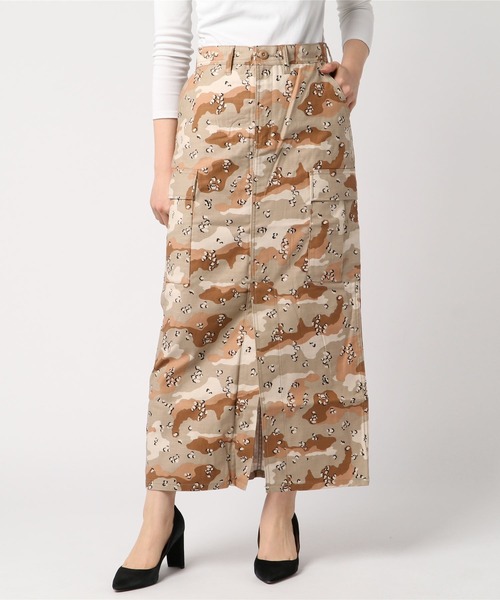 X-girl(エックスガール)の「DESERT CAMO SKIRT(スカート・レディース・ブラック/ベージュ/ライトパープル・1/2)」の11枚目の写真