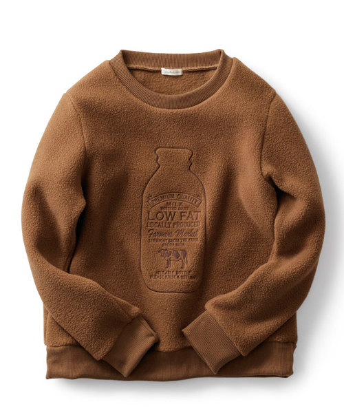 Sunny clouds（サニークラウズ）の「サニークラウズ　湯上りに牛乳トレーナー（スウェット・レディース・ブラウン/オフホワイト・MEDIUM/LARGE/X-LARGE/XX-LARGE/NM）」の14枚目の写真