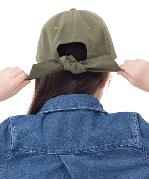 GIRBLISH（ガーブリッシュ）の「GIRBLISH（ガーブリッシュ）キッズ 後ろリボンキャップ  コットン/サテン  B-MUSUBI CAP（キャップ・キッズ・ブラック/ベージュ/ネイビー/カーキ/ピンク/ホワイト/ブラック系その他/ライトグレー/ブルー系その他/チャコールグレー/ベージュ系その他/インディゴブルー・FREE）」の20枚目の写真