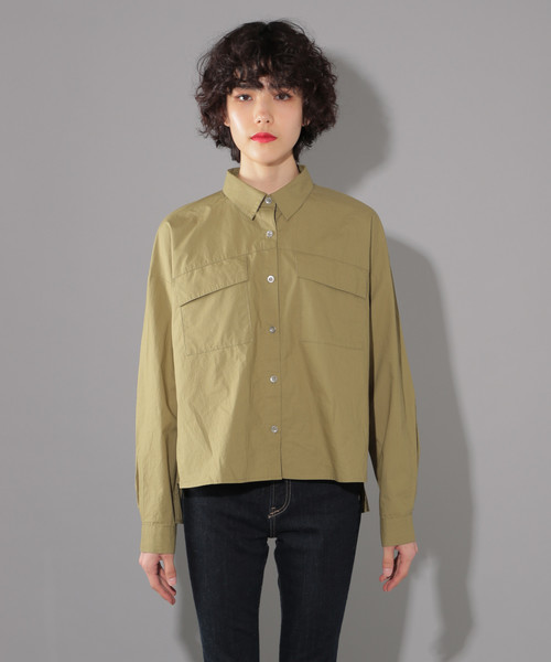 PAGEBOY(ページボーイ)の「Wポケットミリタリーシャツ(シャツ/ブラウス・レディース・ベージュ/オフホワイト/カーキ・FREE)」の9枚目の写真