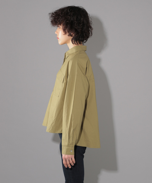PAGEBOY(ページボーイ)の「Wポケットミリタリーシャツ(シャツ/ブラウス・レディース・ベージュ/オフホワイト/カーキ・FREE)」の10枚目の写真