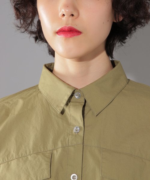 PAGEBOY(ページボーイ)の「Wポケットミリタリーシャツ(シャツ/ブラウス・レディース・ベージュ/オフホワイト/カーキ・FREE)」の12枚目の写真