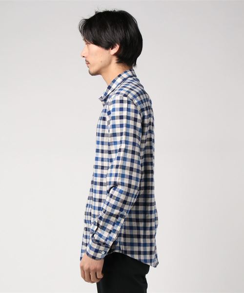 BARENA（バレナ）の「BARENA: ブロックチェックシャツ（シャツ/ブラウス・メンズ・ブルー系その他・44/46/48/50）」の2枚目の写真