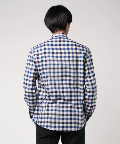 BARENA（バレナ）の「BARENA: ブロックチェックシャツ（シャツ/ブラウス・メンズ・ブルー系その他・44/46/48/50）」の3枚目の写真