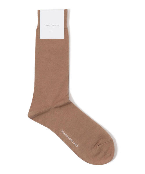 TOMORROWLAND （トゥモローランド）の「TOMORROWLAND コットン ソリッドソックス（ソックス/靴下・メンズ・ホワイト/チャコールグレー/パープル/カーキ/ブルー/ダークブルー/ピンク/グリーン/ライトグリーン/キャメル/シャーベット/イエロー/ライトブルー/ライトピンク/ベージュ/ライトイエロー/ダークグリーン/グレー/ブラック/オレンジ・FREE）」の6枚目の写真