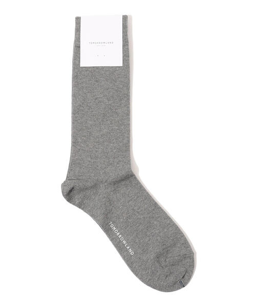 TOMORROWLAND （トゥモローランド）の「TOMORROWLAND コットン ソリッドソックス（ソックス/靴下・メンズ・ホワイト/チャコールグレー/パープル/カーキ/ブルー/ダークブルー/ピンク/グリーン/ライトグリーン/キャメル/シャーベット/イエロー/ライトブルー/ライトピンク/ベージュ/ライトイエロー/ダークグリーン/グレー/ブラック/オレンジ・FREE）」の5枚目の写真