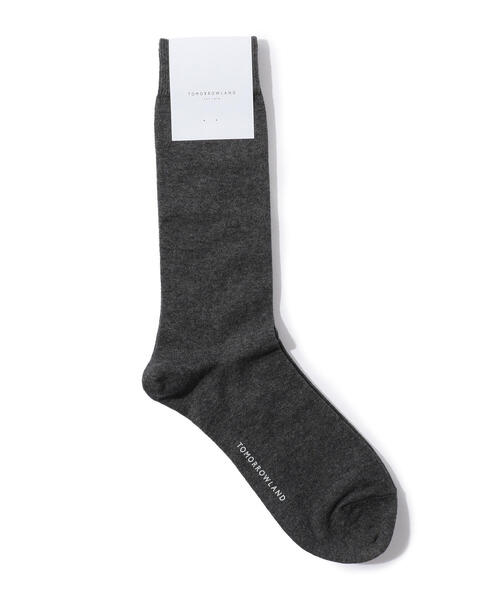 TOMORROWLAND （トゥモローランド）の「TOMORROWLAND コットン ソリッドソックス（ソックス/靴下・メンズ・ホワイト/チャコールグレー/パープル/カーキ/ブルー/ダークブルー/ピンク/グリーン/ライトグリーン/キャメル/シャーベット/イエロー/ライトブルー/ライトピンク/ベージュ/ライトイエロー/ダークグリーン/グレー/ブラック/オレンジ・FREE）」の4枚目の写真