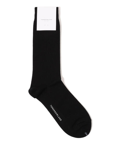 TOMORROWLAND （トゥモローランド）の「TOMORROWLAND コットン ソリッドソックス（ソックス/靴下・メンズ・ホワイト/チャコールグレー/パープル/カーキ/ブルー/ダークブルー/ピンク/グリーン/ライトグリーン/キャメル/シャーベット/イエロー/ライトブルー/ライトピンク/ベージュ/ライトイエロー/ダークグリーン/グレー/ブラック/オレンジ・FREE）」の3枚目の写真