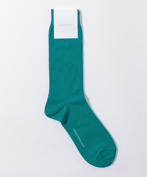 TOMORROWLAND （トゥモローランド）の「TOMORROWLAND コットン ソリッドソックス（ソックス/靴下・メンズ・ホワイト/チャコールグレー/パープル/カーキ/ブルー/ダークブルー/ピンク/グリーン/ライトグリーン/キャメル/シャーベット/イエロー/ライトブルー/ライトピンク/ベージュ/ライトイエロー/ダークグリーン/グレー/ブラック/オレンジ・FREE）」の22枚目の写真