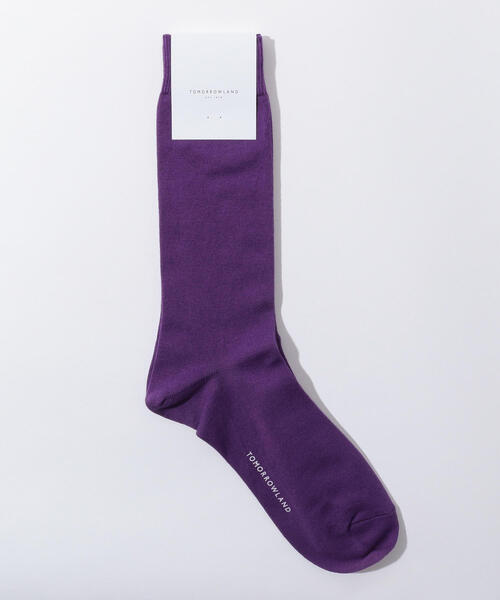 TOMORROWLAND （トゥモローランド）の「TOMORROWLAND コットン ソリッドソックス（ソックス/靴下・メンズ・ホワイト/チャコールグレー/パープル/カーキ/ブルー/ダークブルー/ピンク/グリーン/ライトグリーン/キャメル/シャーベット/イエロー/ライトブルー/ライトピンク/ベージュ/ライトイエロー/ダークグリーン/グレー/ブラック/オレンジ・FREE）」の21枚目の写真