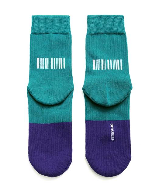 SHAREEF（シャリーフ）の「ROGO SOX（ソックス/靴下・メンズ・ブラック/ターコイズブルー/オレンジ・FREE）」の5枚目の写真