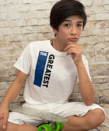 G.O.A.T（ゴート）の「天竺シルケット加工 ラインロゴTシャツ(110～130cm)（Tシャツ/カットソー）」