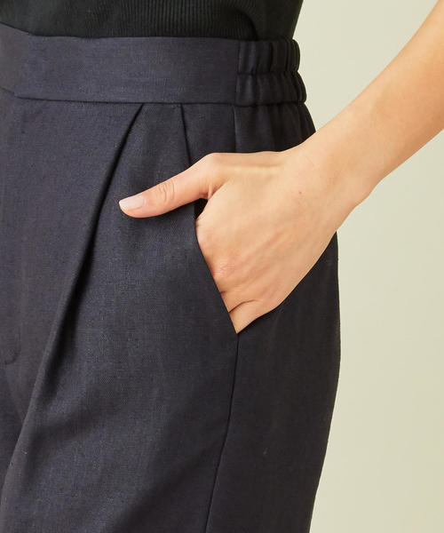 BEAUTY&YOUTH UNITED ARROWS(ビューティーアンドユースユナイテッドアローズ)の「BY∴ リネンタッチタックワイドパンツ◆(その他パンツ・レディース・ブラウン/ネイビー/オレンジ系その他/ナチュラル・MEDIUM/SMALL/LARGE)」の15枚目の写真