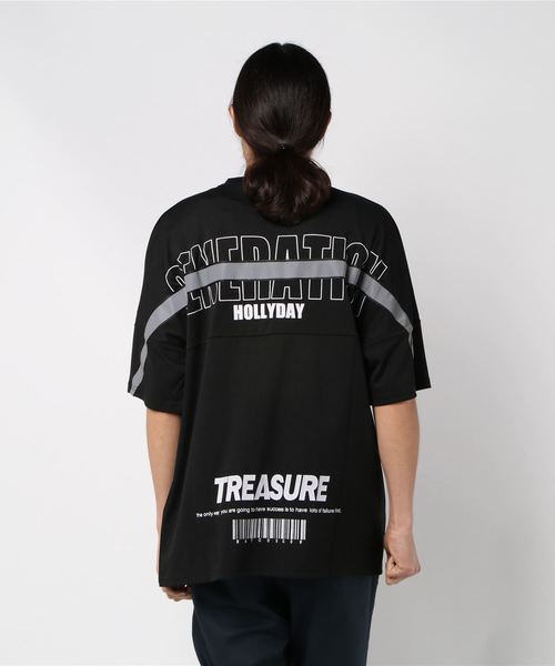 JACKROSE（ジャックローズ）の「JUDGEMENT バックテープドルマンビッグTEE（Tシャツ/カットソー・メンズ・ホワイト/ブラック・FREE）」の4枚目の写真