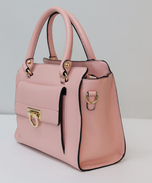 florist(フローリスト)の「2way リボンスカーフ ダブルハンドルバッグ(ハンドバッグ・レディース・ホワイト/ブラック/ネイビー/ブラウン/グレー/オレンジ/グリーン/アイボリー/モカ/ピンクベージュ・FREE)」の11枚目の写真