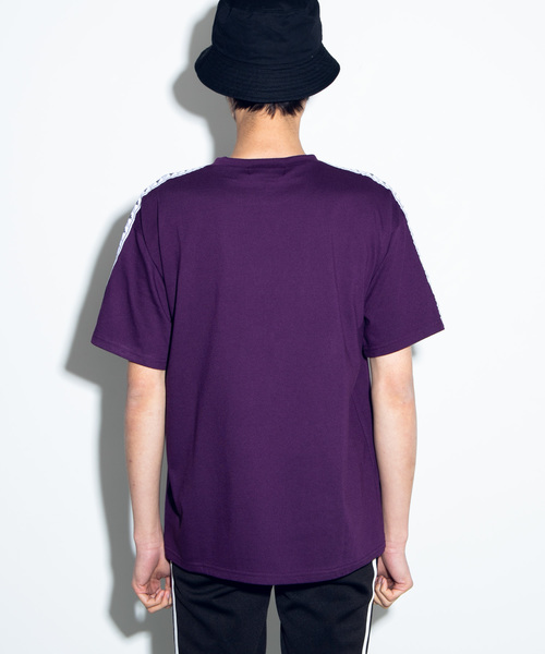 Kappa（カッパ）の「∴WEGO/Kappa別注テープロゴTシャツ（Tシャツ/カットソー・メンズ・ホワイト/パープル/ブラック・MEDIUM/LARGE）」の18枚目の写真