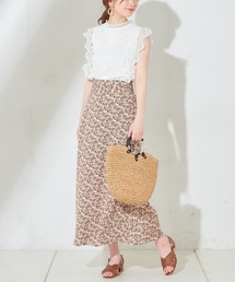 natural couture | ハイウエスト花柄フレアスカート(スカート)