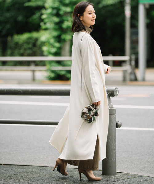 Munich（ミューニック）の「【3way】コットンカシミヤワンピース/ロングカーディガン（ワンピース・レディース・ブラック/レッド/アイボリー/モカ・FREE）」の13枚目の写真