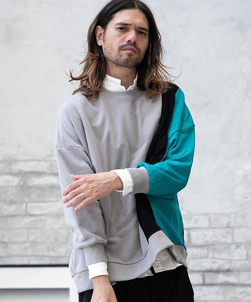 CAMBIO�i�J���r�I�j�́umsw622-Asymmetry Loose Switch Sweat Pullover �X�E�F�b�g�i�X�E�F�b�g�j�v�b�O���[