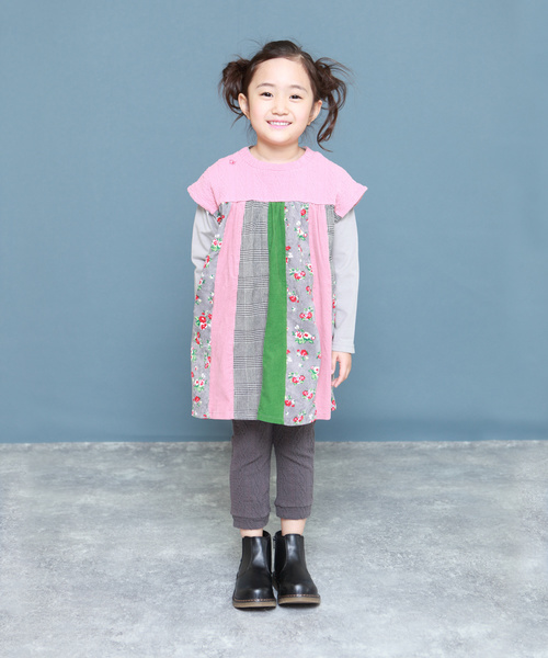 RAGMART（ラグマート）の「パッチワークチュニックワンピース（ワンピース・キッズ・ピンク/グレー/イエロー・80ｃｍ/90cm）」の10枚目の写真