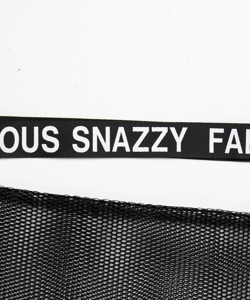 WEGO（ウィゴー）の「WEGO/プチプラメッシュナップザック（バックパック/リュック・レディース・ホワイト/ブラック・FREE）」の8枚目の写真