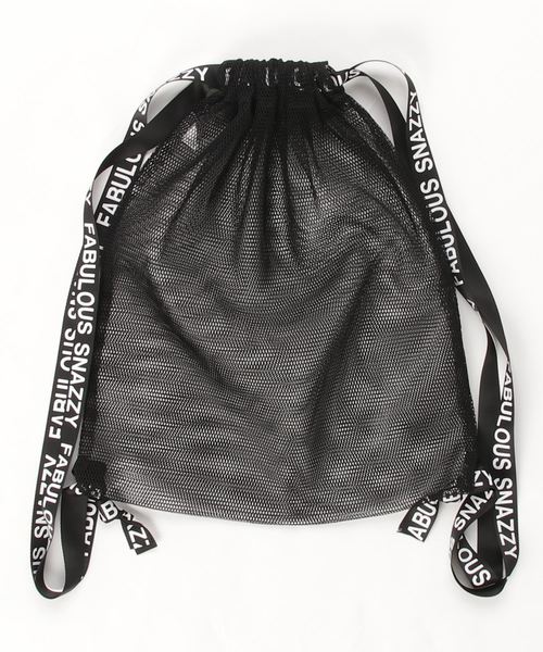 WEGO（ウィゴー）の「WEGO/プチプラメッシュナップザック（バックパック/リュック・レディース・ホワイト/ブラック・FREE）」の11枚目の写真