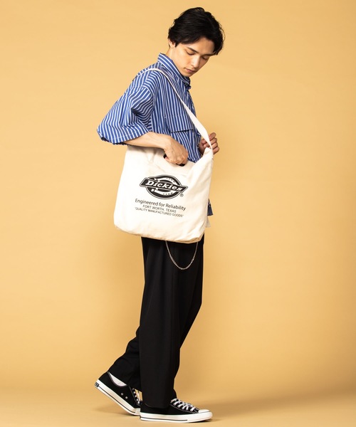 Dickies（ディッキーズ）の「∴WEGO/Dickies別注ハンドルショルダー（ショルダーバッグ・メンズ・ブラウン/ホワイト/ブラック・FREE）」の15枚目の写真