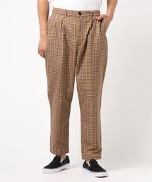 WEGO | WEGO/ベージュチェックペグトップスラックス(スラックス)