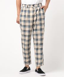 WEGO | WEGO/ベージュチェックペグトップスラックス(スラックス)