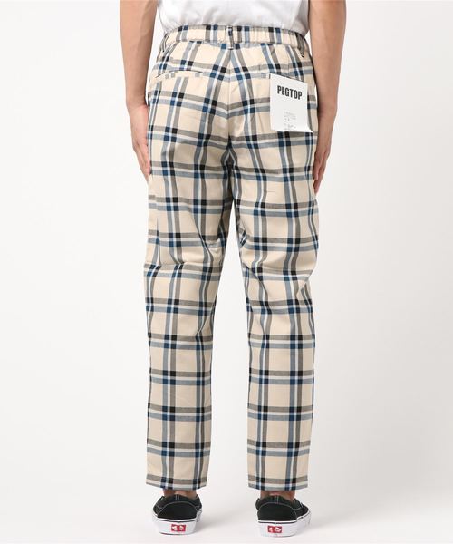 WEGO（ウィゴー）の「WEGO/ベージュチェックペグトップスラックス（スラックス・メンズ・ベージュ系その他2/ベージュ系その他3・MEDIUM/LARGE）」の3枚目の写真