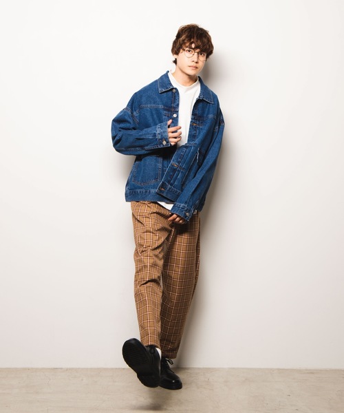 WEGO（ウィゴー）の「WEGO/ベージュチェックペグトップスラックス（スラックス・メンズ・ベージュ系その他2/ベージュ系その他3・MEDIUM/LARGE）」の6枚目の写真