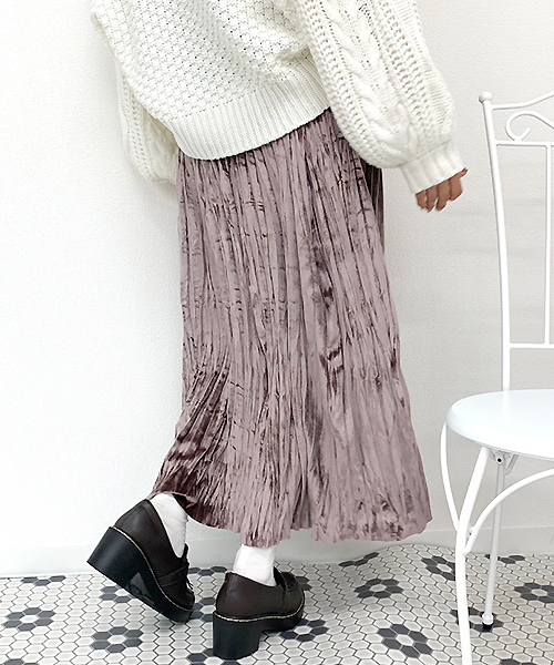 apres jour（アプレジュール）の「ベロアワッシャースカート【ZOZOTOWN限定アイテム】（スカート・レディース・ベージュ/モカ/スモークピンク・フリー）」の11枚目の写真