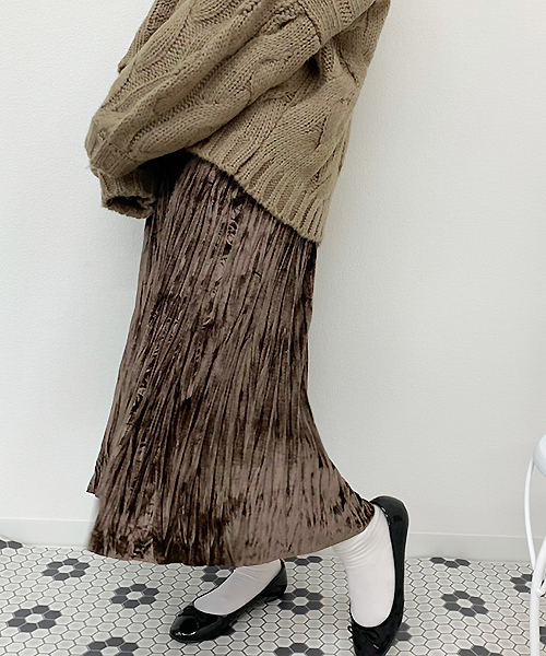 apres jour（アプレジュール）の「ベロアワッシャースカート【ZOZOTOWN限定アイテム】（スカート・レディース・ベージュ/モカ/スモークピンク・フリー）」の14枚目の写真