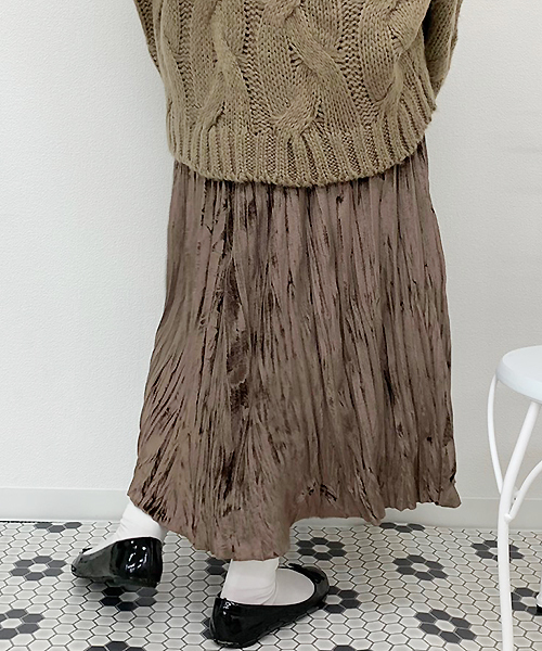 apres jour（アプレジュール）の「ベロアワッシャースカート【ZOZOTOWN限定アイテム】（スカート・レディース・ベージュ/モカ/スモークピンク・フリー）」の7枚目の写真