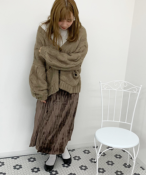 apres jour（アプレジュール）の「ベロアワッシャースカート【ZOZOTOWN限定アイテム】（スカート・レディース・ベージュ/モカ/スモークピンク・フリー）」の17枚目の写真