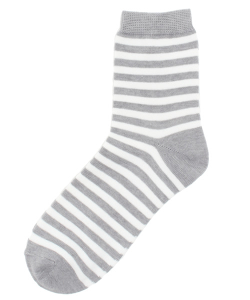 WEGO（ウィゴー）の「WEGO/ボーダーソックス（ソックス/靴下・レディース・ブラック/グレー/キャメル/レッド・FREE）」の3枚目の写真