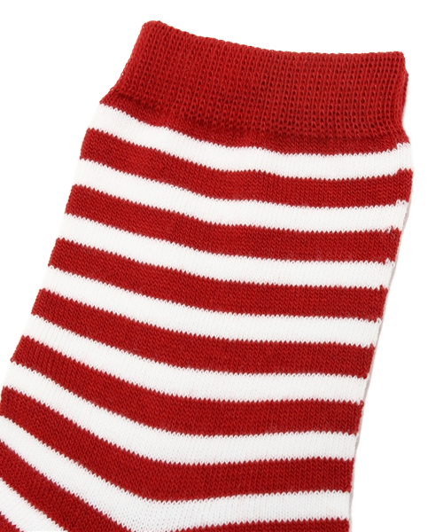 WEGO（ウィゴー）の「WEGO/ボーダーソックス（ソックス/靴下・レディース・ブラック/グレー/キャメル/レッド・FREE）」の5枚目の写真