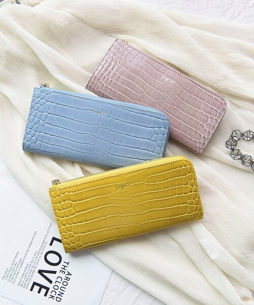 店舗 アウトレット販売 Ungrid アングリッド シャイニースモールクロコ L字長財布 財布 Ungrid アングリッド のファッション 正規代理店 Www Jamihunt Com