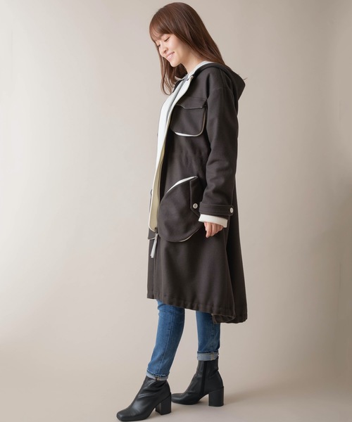 miniyu(ミニュウ)の「La SRIC/ロングモッズコート(モッズコート・レディース・ベージュ/カーキ・38)」の5枚目の写真