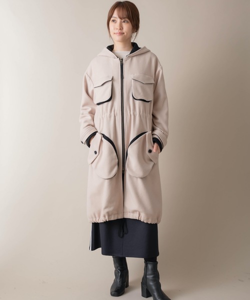 miniyu(ミニュウ)の「La SRIC/ロングモッズコート(モッズコート・レディース・ベージュ/カーキ・38)」の9枚目の写真
