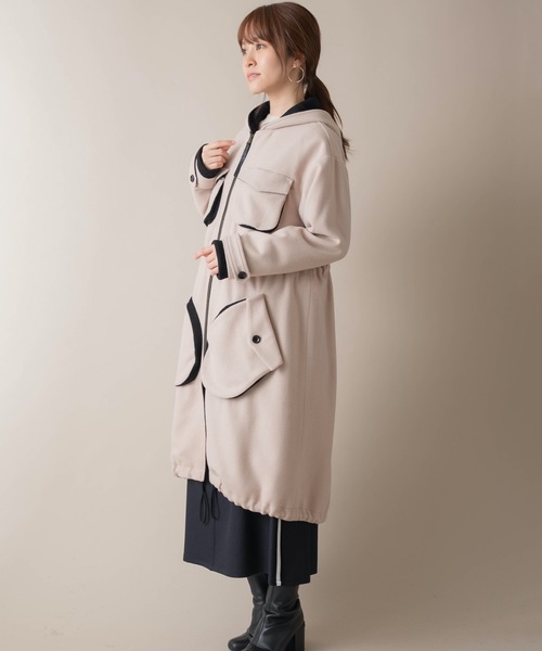 miniyu(ミニュウ)の「La SRIC/ロングモッズコート(モッズコート・レディース・ベージュ/カーキ・38)」の17枚目の写真