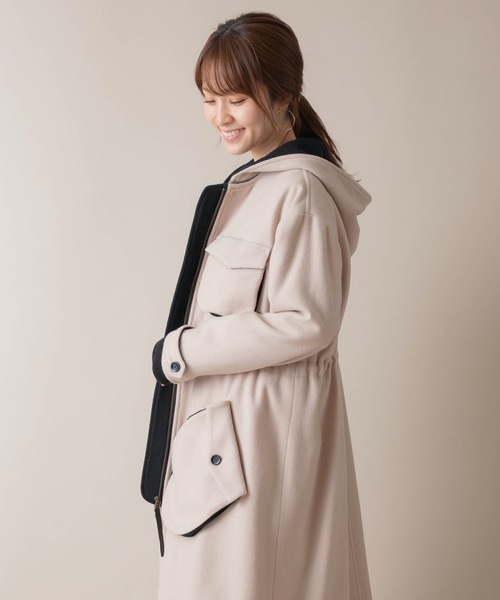 miniyu(ミニュウ)の「La SRIC/ロングモッズコート(モッズコート・レディース・ベージュ/カーキ・38)」の8枚目の写真