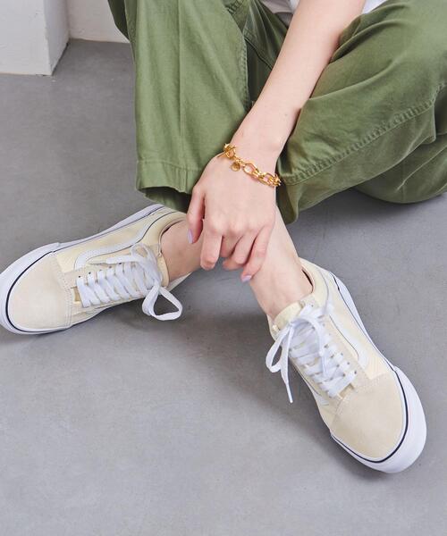 VANS（バンズ）の「＜VANS（ヴァンズ）＞OLD SKOOL WHITE スニーカー◆（スニーカー・レディース・オフホワイト・4/5/6h/4h/6/5h）」の4枚目の写真