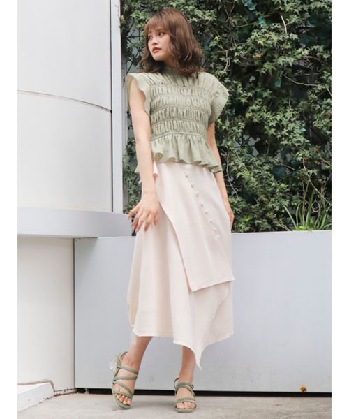 dazzlin（ダズリン）の「ティアーイレギュラーフレアスカート（スカート・レディース・ベージュ/ブラウン/アイボリー・SMALL/MEDIUM）」の10枚目の写真