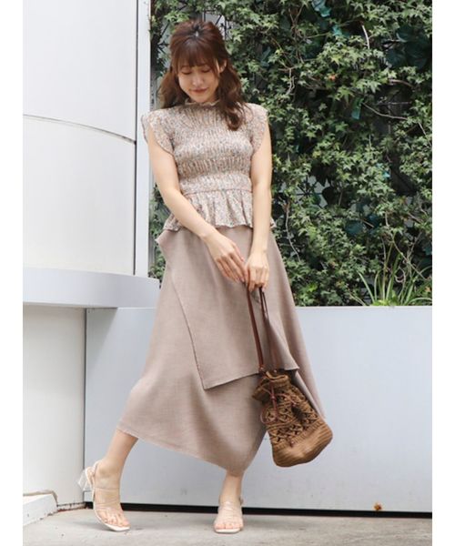 dazzlin（ダズリン）の「ティアーイレギュラーフレアスカート（スカート・レディース・ベージュ/ブラウン/アイボリー・SMALL/MEDIUM）」の20枚目の写真