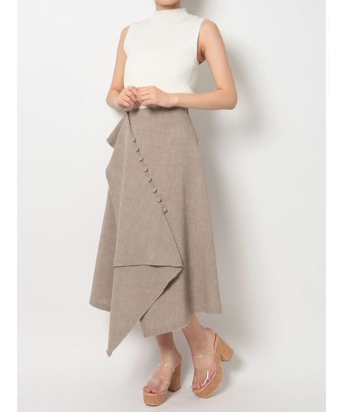 dazzlin（ダズリン）の「ティアーイレギュラーフレアスカート（スカート・レディース・ベージュ/ブラウン/アイボリー・SMALL/MEDIUM）」の21枚目の写真