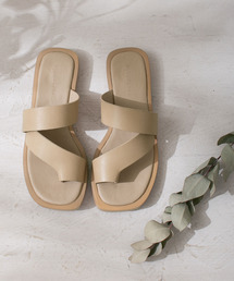 rectangle | スクエアトゥフラットトングサンダル(サンダル)