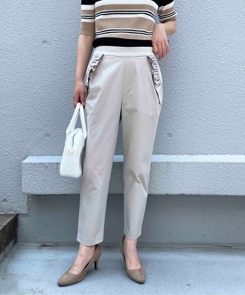 フリルポケットテーパードパンツ その他パンツ Herencia ヘレンチア のファッション その他パンツ パンツ セール 生まれのブランドで その他パンツ